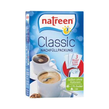Natreen Classic Nachfüllpackung für den Süßstoffspender, 3 x 500 Stück